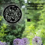 Garden Welcome Sign Garden Signs For Outside Acrylic Wall Plaque