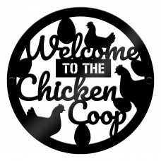 Chicken Coop Sign Wall Mounted Chicken Coop Decor Plaque 35x35cm