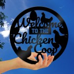 Chicken Coop Sign Wall Mounted Chicken Coop Decor Plaque 35x35cm