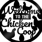 Chicken Coop Sign Wall Mounted Chicken Coop Decor Plaque 35x35cm