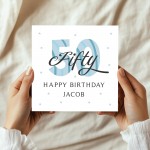 Personalised 50th Birthday Card For Men For Dad Grandad Uncle