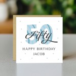 Personalised 50th Birthday Card For Men For Dad Grandad Uncle