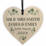 Personalised Mr & Mrs Plaque Wedding Gift For Husband Wife