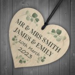 Personalised Mr & Mrs Plaque Wedding Gift For Husband Wife
