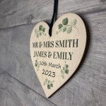 Personalised Mr & Mrs Plaque Wedding Gift For Husband Wife