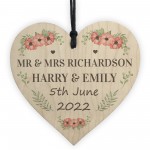 Personalised Wedding Gift For Husband Wife Couple Mr & Mrs Sign