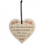 Personalised Wedding Gift For Husband Wife Couple Mr & Mrs Sign