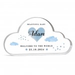 Welcome To The World Gift For Baby Boy Personalised Decor
