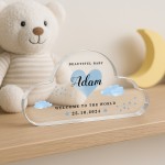 Welcome To The World Gift For Baby Boy Personalised Decor