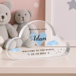 Welcome To The World Gift For Baby Boy Personalised Decor