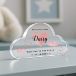 Welcome To The World Gift For Baby Girl Personalised Nursery