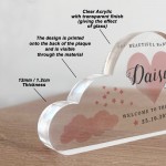 Welcome To The World Gift For Baby Girl Personalised Nursery