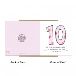 10th Wedding Anniversary Card With Envelope For Wife Husband