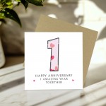 1st Wedding Anniversary Card With Envelope 1st Anniversary Card 