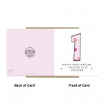 1st Wedding Anniversary Card With Envelope 1st Anniversary Card 