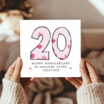 20th Wedding Anniversary Card With Envelope Card For Wife