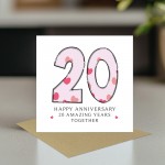 20th Wedding Anniversary Card With Envelope Card For Wife