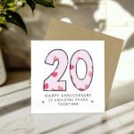 20th Wedding Anniversary Card With Envelope Card For Wife