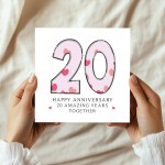 20th Wedding Anniversary Card With Envelope Card For Wife
