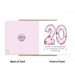 20th Wedding Anniversary Card With Envelope Card For Wife
