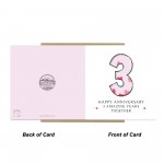 3rd Wedding Anniversary Card With Envelope 3rd Anniversary Cards