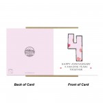 4th Wedding Anniversary Card With Envelope 4th Anniversary Card 