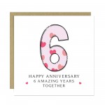 6th Wedding Anniversary Card With Envelope 6th Anniversary Cards