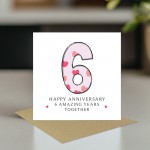 6th Wedding Anniversary Card With Envelope 6th Anniversary Cards