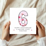 6th Wedding Anniversary Card With Envelope 6th Anniversary Cards