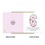 6th Wedding Anniversary Card With Envelope 6th Anniversary Cards