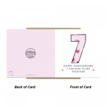 7th Wedding Anniversary Card With Envelope 7th Anniversary Cards