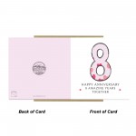 8th Wedding Anniversary Card With Envelope 8th Anniversary Cards