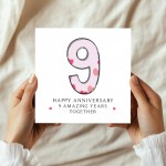 9th Wedding Anniversary Card With Envelope 9th Anniversary Cards