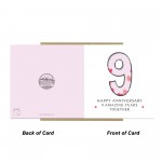9th Wedding Anniversary Card With Envelope 9th Anniversary Cards
