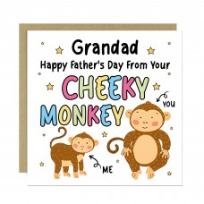 Fathers Day Card for Grandad From Your Cheeky Monkey Funny