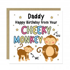 Birthday Card for Daddy From Your Cheeky Monkey Funny Birthday C