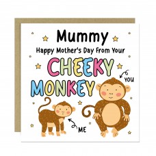 Mothers Day Card for Mummy From Your Cheeky Monkey Funny