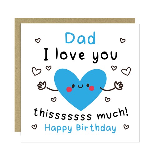 Birthday Card For Dad With Envelope Included Happy Birthday Card