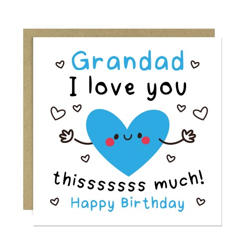 Birthday Card For Grandad With Envelope Happy Birthday Cards