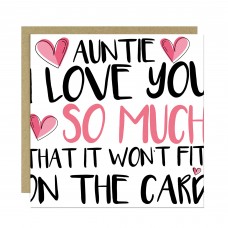 Card For Auntie Birthday With Envelope Thank You Card For Auntie