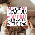 Card For Auntie Birthday With Envelope Thank You Card For Auntie