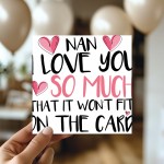 Card For Nan Birthday With Envelope Mothers Day Cards For Nan