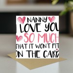 Card For Nanny Birthday With Envelope Included Mothers Day Cards