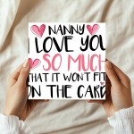 Card For Nanny Birthday With Envelope Included Mothers Day Cards