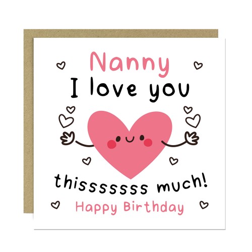 Birthday Card For Nanny With Envelope Cards For Nanny