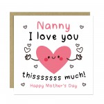 Mothers Day Card For Nanny With Envelope Card For Nanny