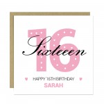PERSONALISED 16th Birthday Card For Daughter Granddaughter Niece