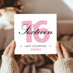 PERSONALISED 16th Birthday Card For Daughter Granddaughter Niece