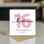 PERSONALISED 16th Birthday Card For Daughter Granddaughter Niece
