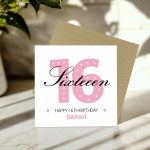 PERSONALISED 16th Birthday Card For Daughter Granddaughter Niece